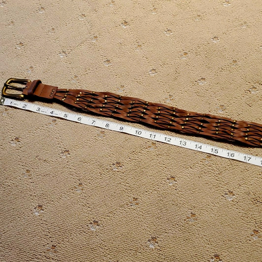 Express brown leather belt